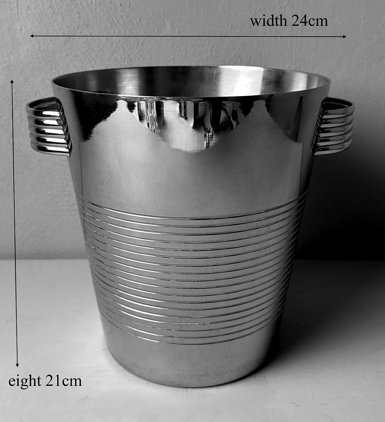 Stainless steel champagne bucket, 1950s 19