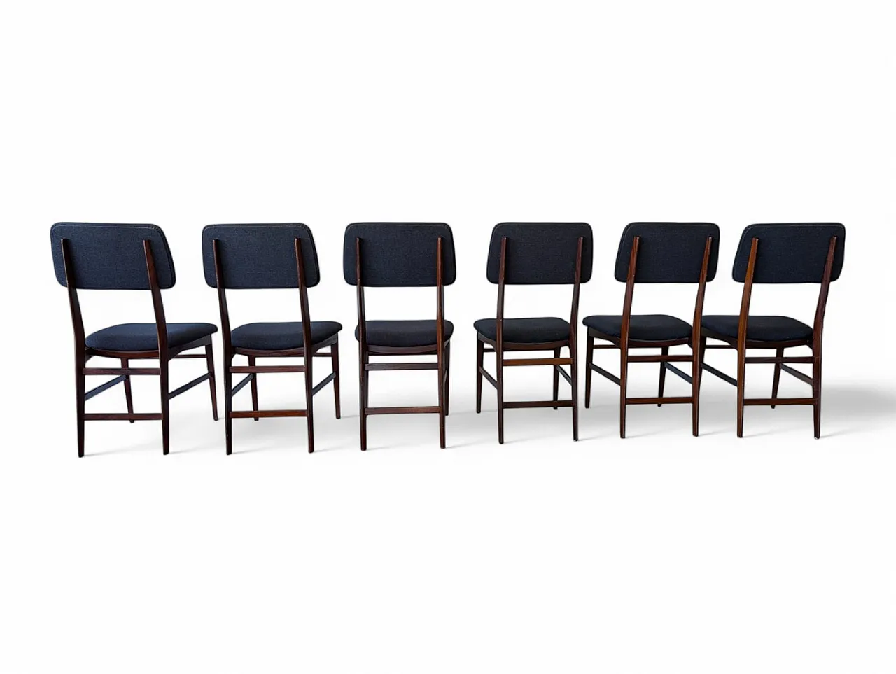 6 Dining chairs attributed to Edmondo Palutari for Dassi, 1960s 3