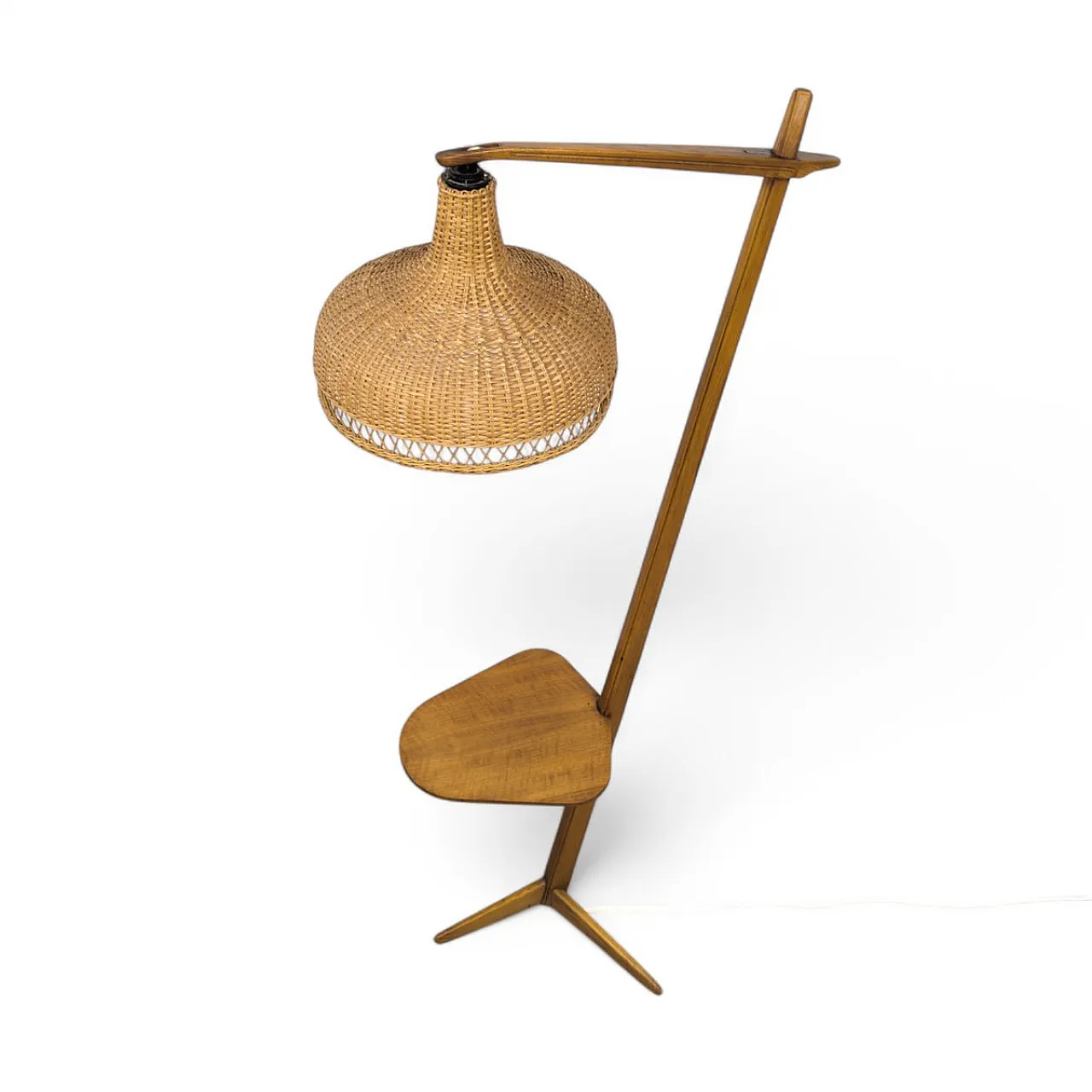 Mid-Century wooden floor lamp by Krásná Jizba, 1950s 2