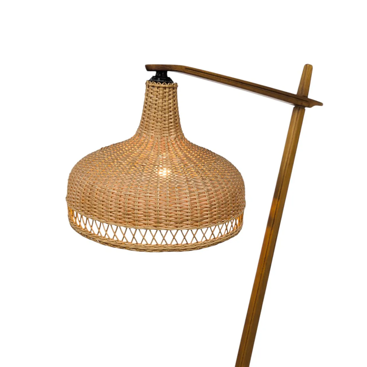 Mid-Century wooden floor lamp by Krásná Jizba, 1950s 10