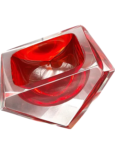 Murano submersed glass ashtray by Flavio Poli for Seguso, 1970s