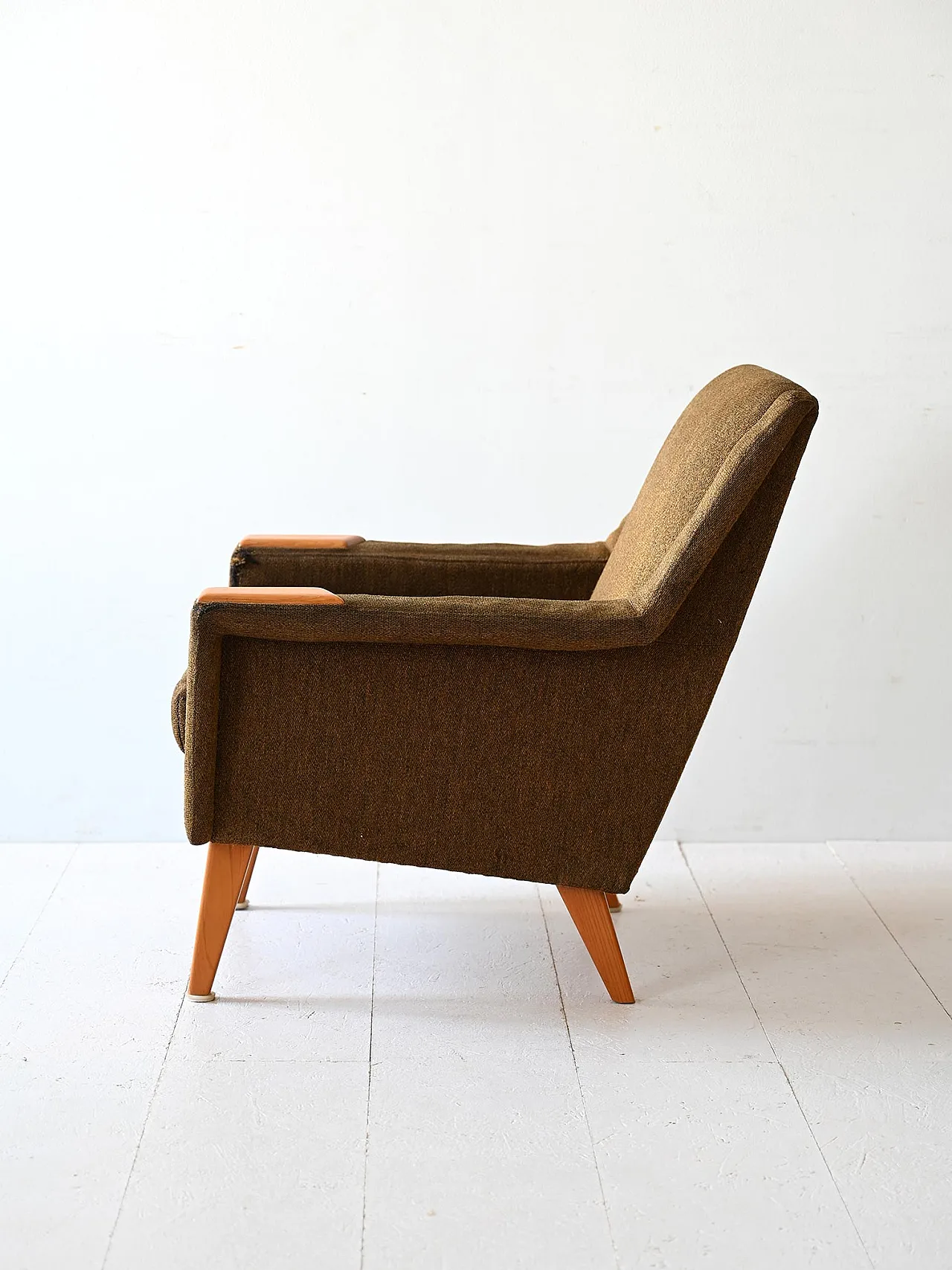 Scandinavian armchair with original fabric, 60s 4