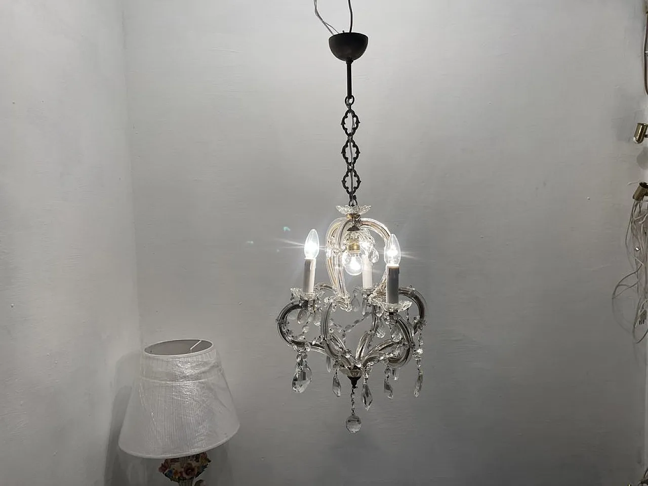 Lampadario in cristallo Maria Teresa, anni '50 4