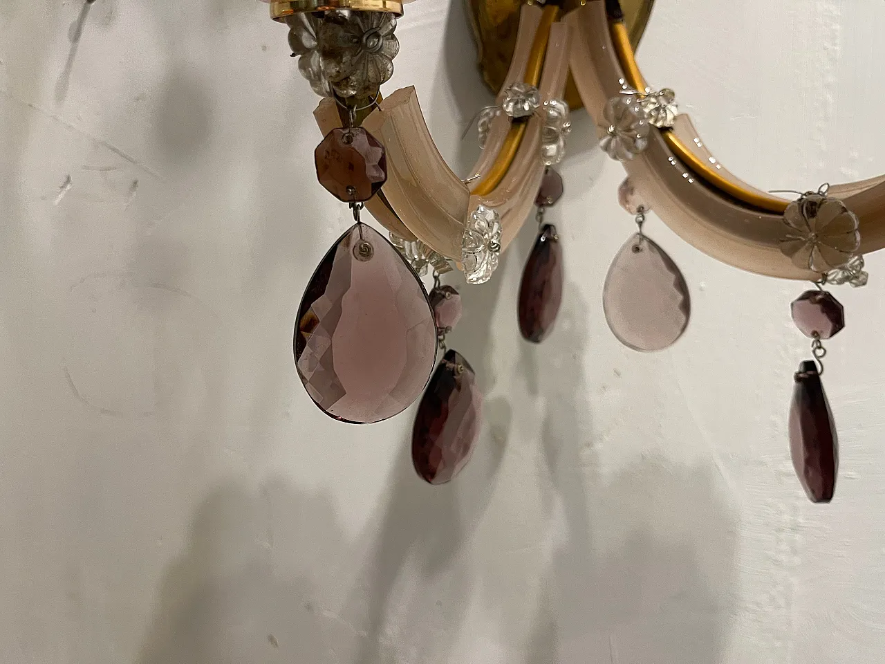 Pair of pink opaline glass, 60s 4