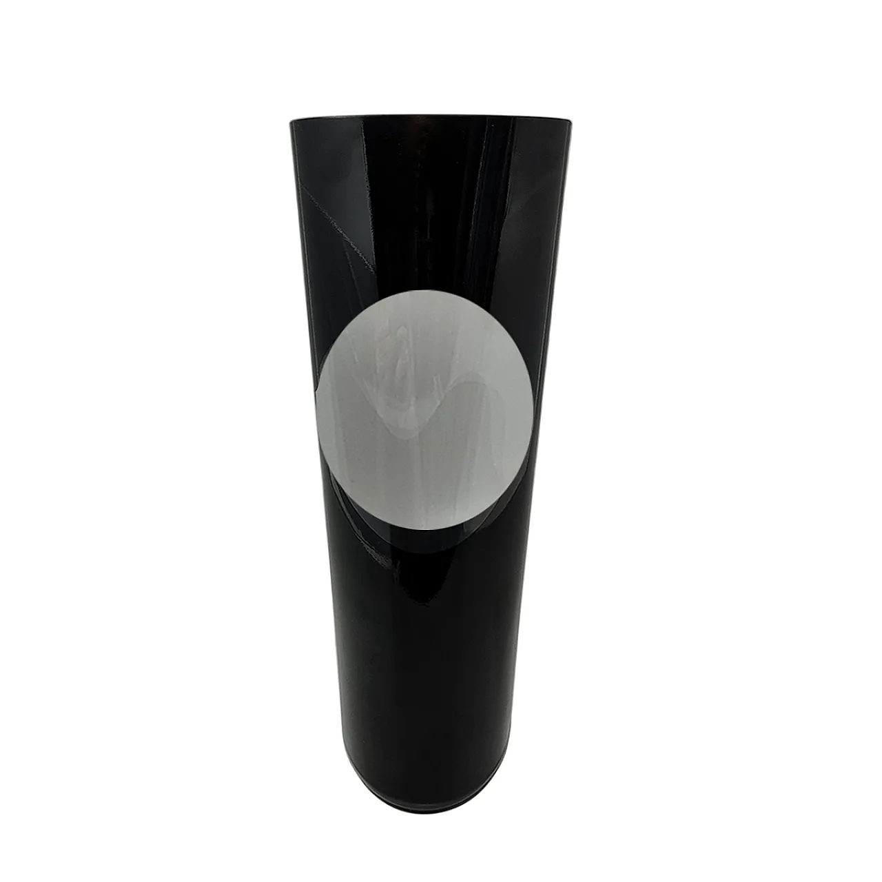 Vaso nero Space Age di Linea Glass. anni '70 1