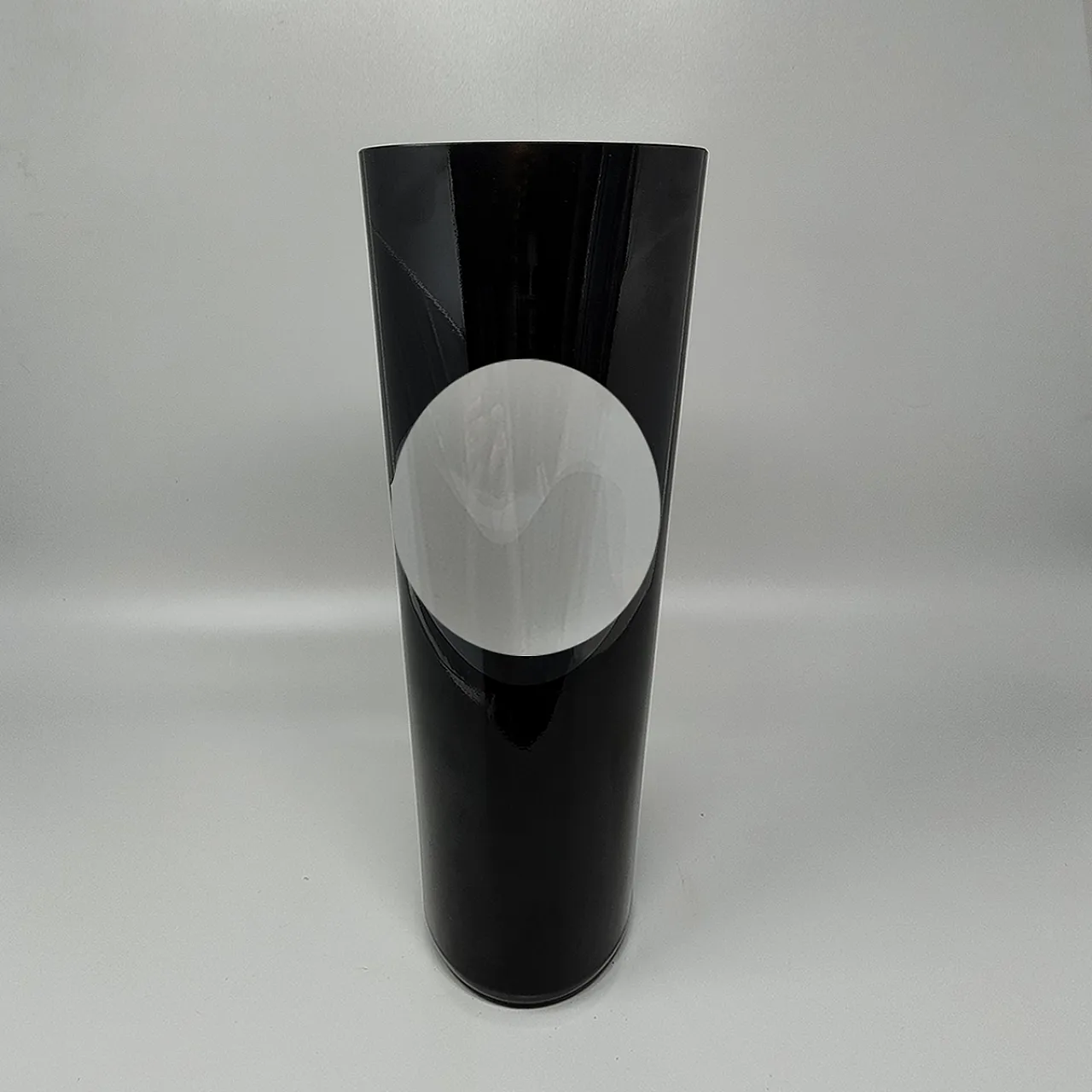 Vaso nero Space Age di Linea Glass. anni '70 2