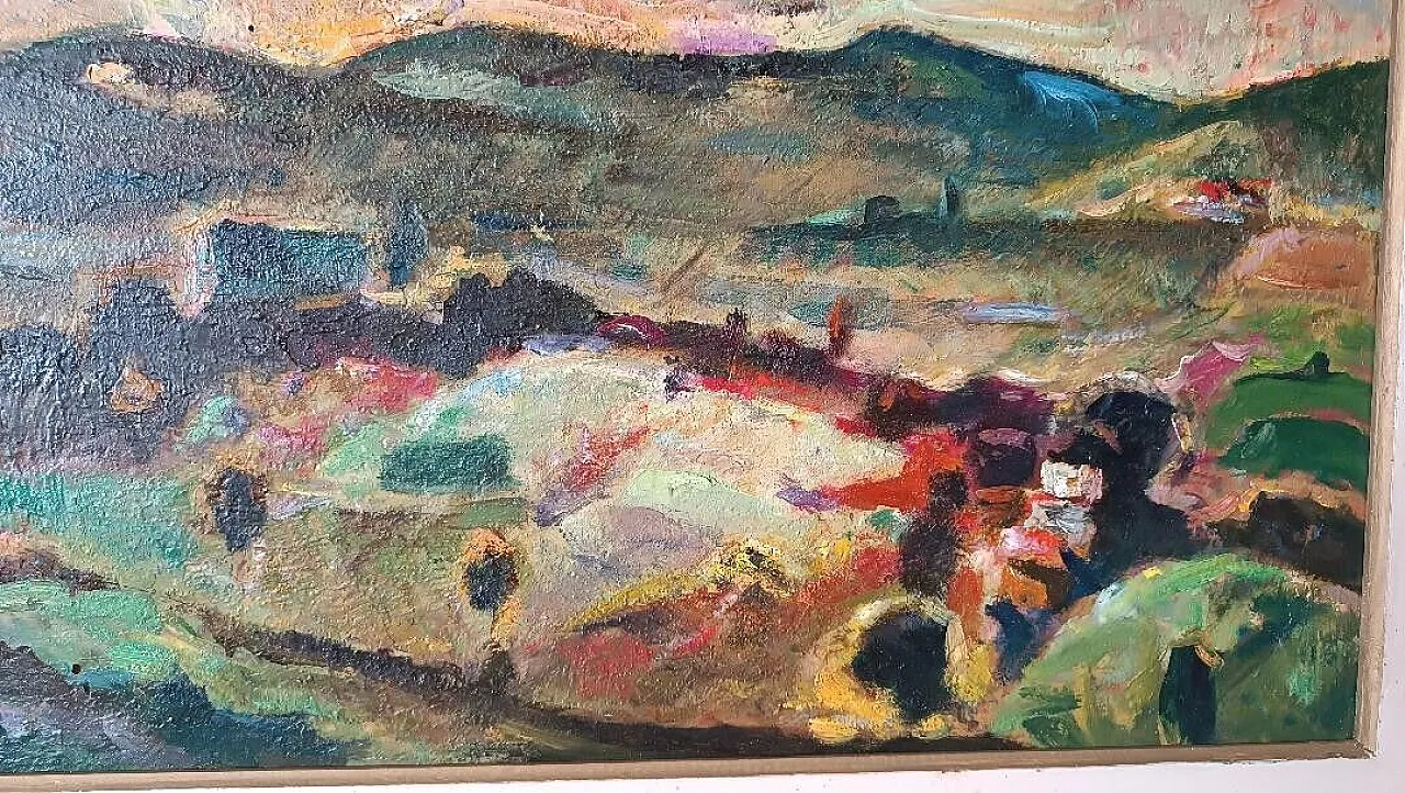 Paesaggio di Dilvo Lotti, olio su tavola, anni '30 8