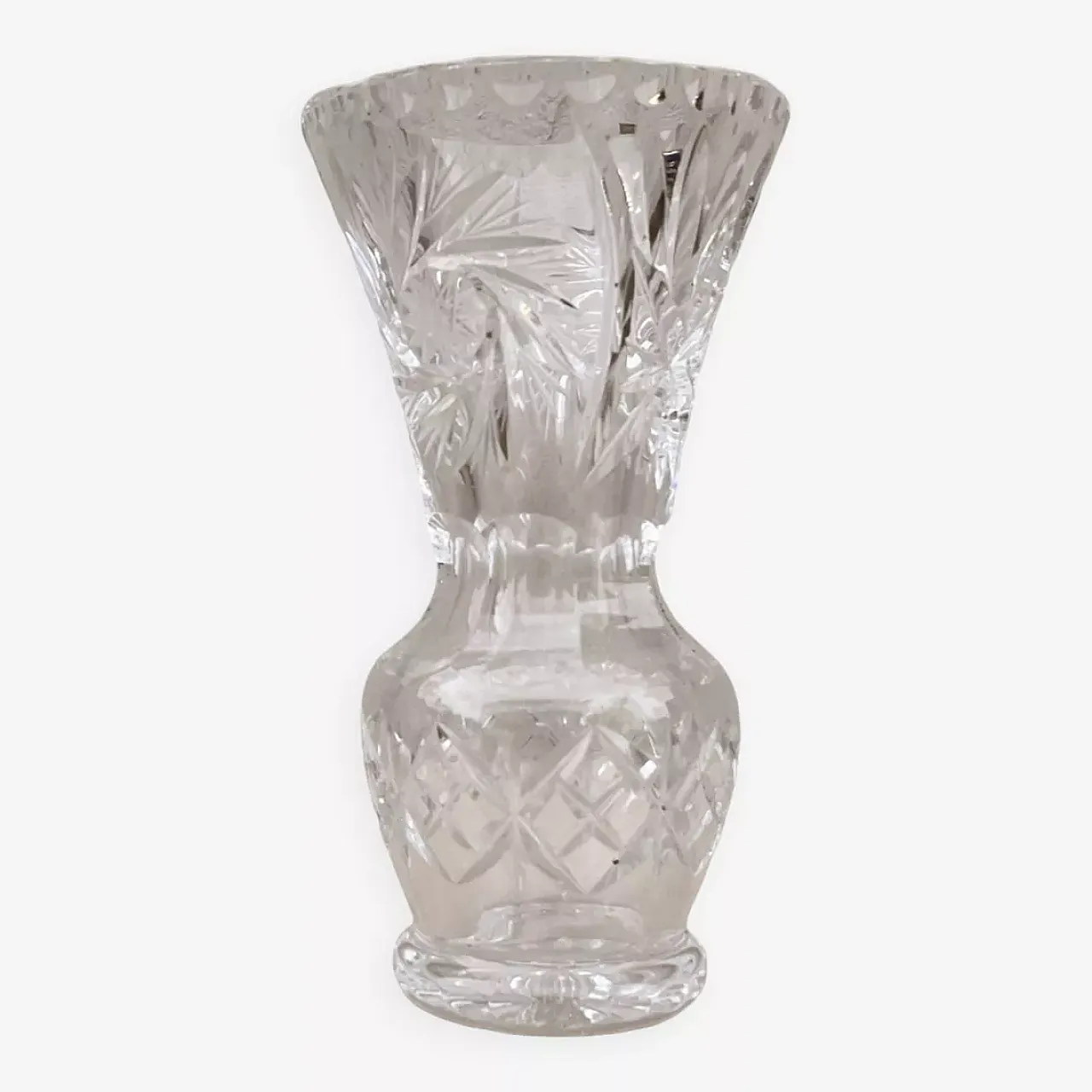 Vaso di cristallo Lausitzer Glas Bleikristall, anni '70 1