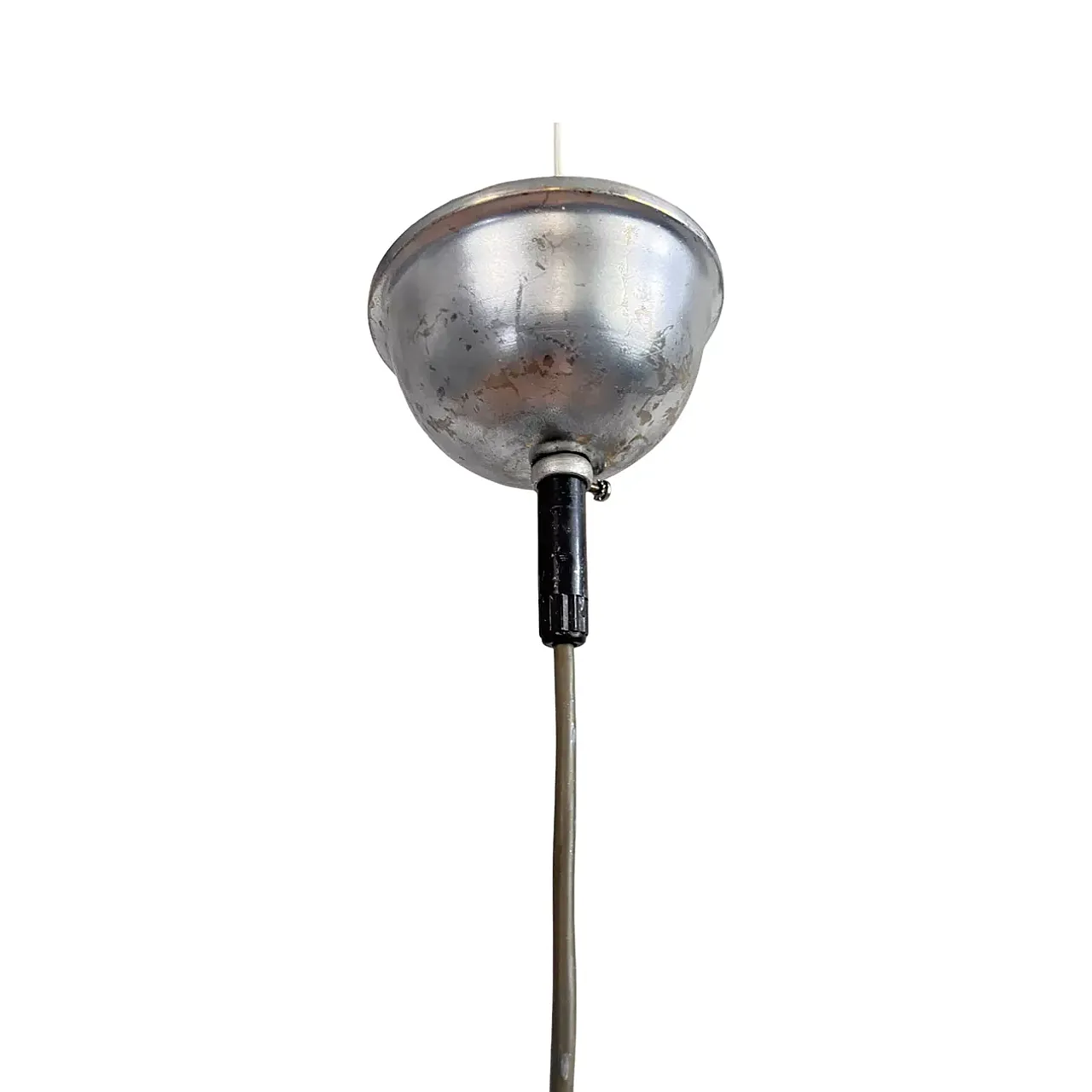 Chrome-plated pendant lamp Elektroinstala Děčín, 1950s 3