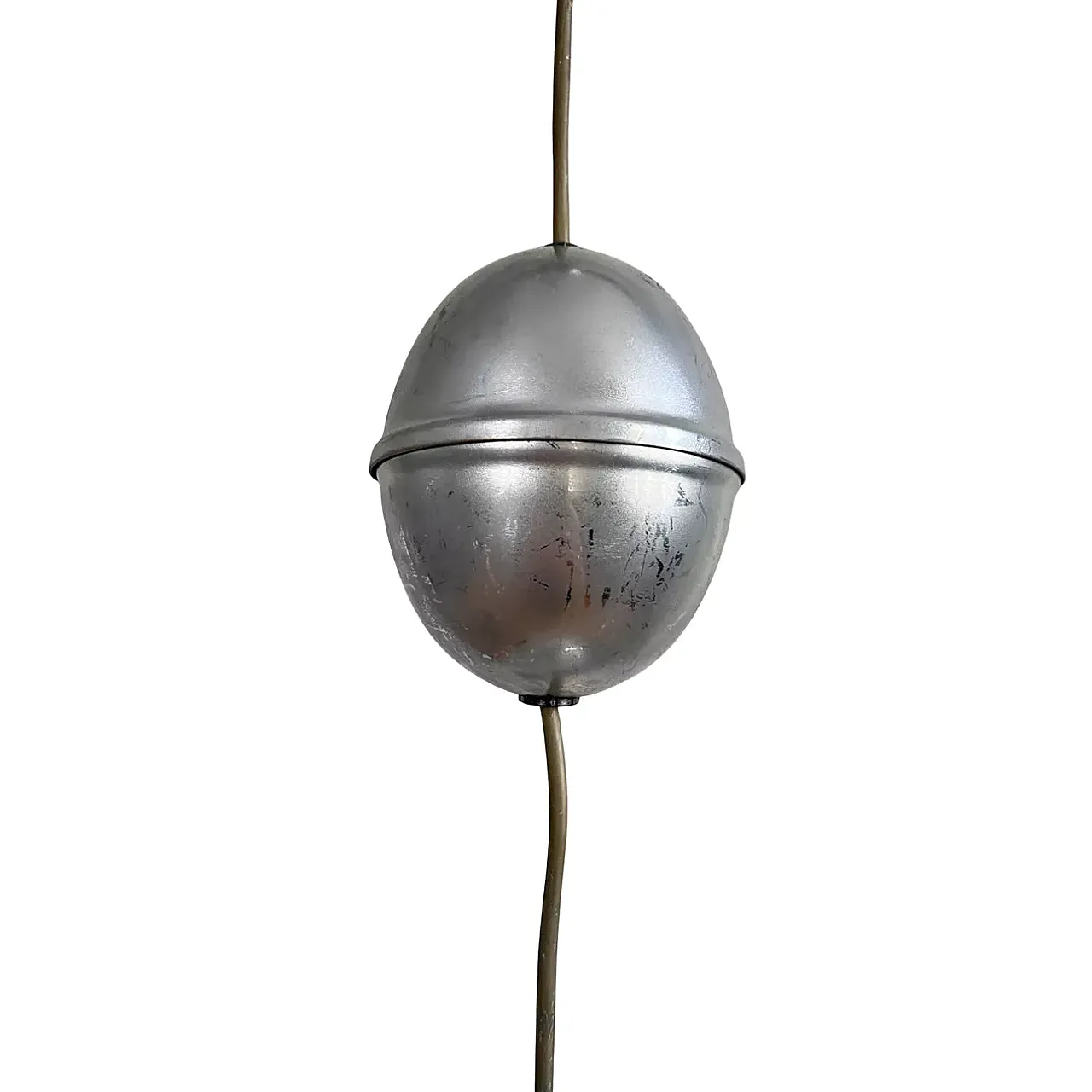 Chrome-plated pendant lamp Elektroinstala Děčín, 1950s 5