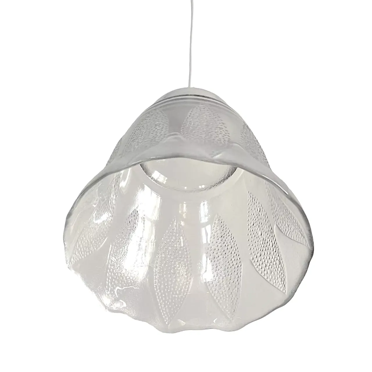 Flower-shaped pendant lamp, Narva Leuchen, 1970s 8