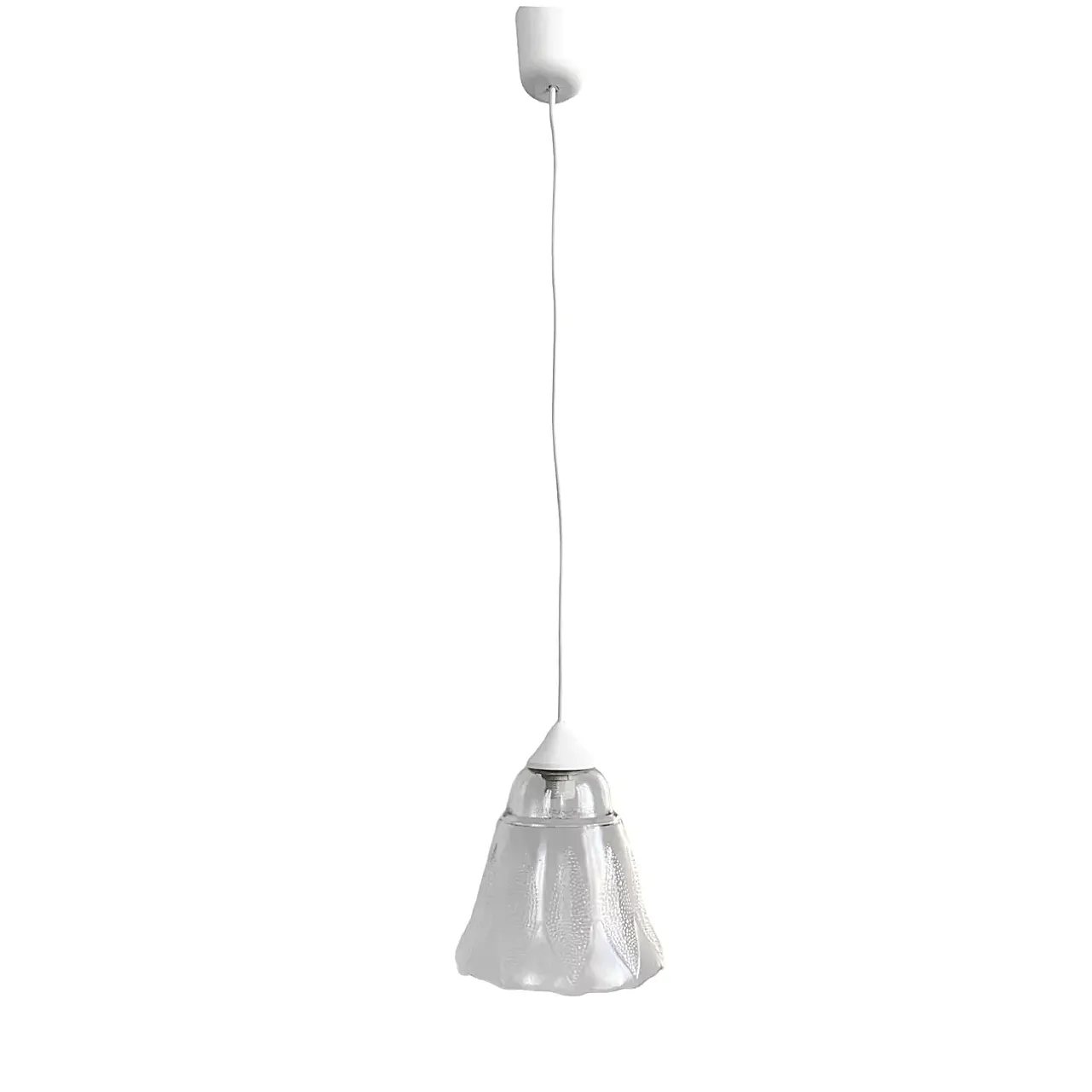 Flower-shaped pendant lamp, Narva Leuchen, 1970s 11