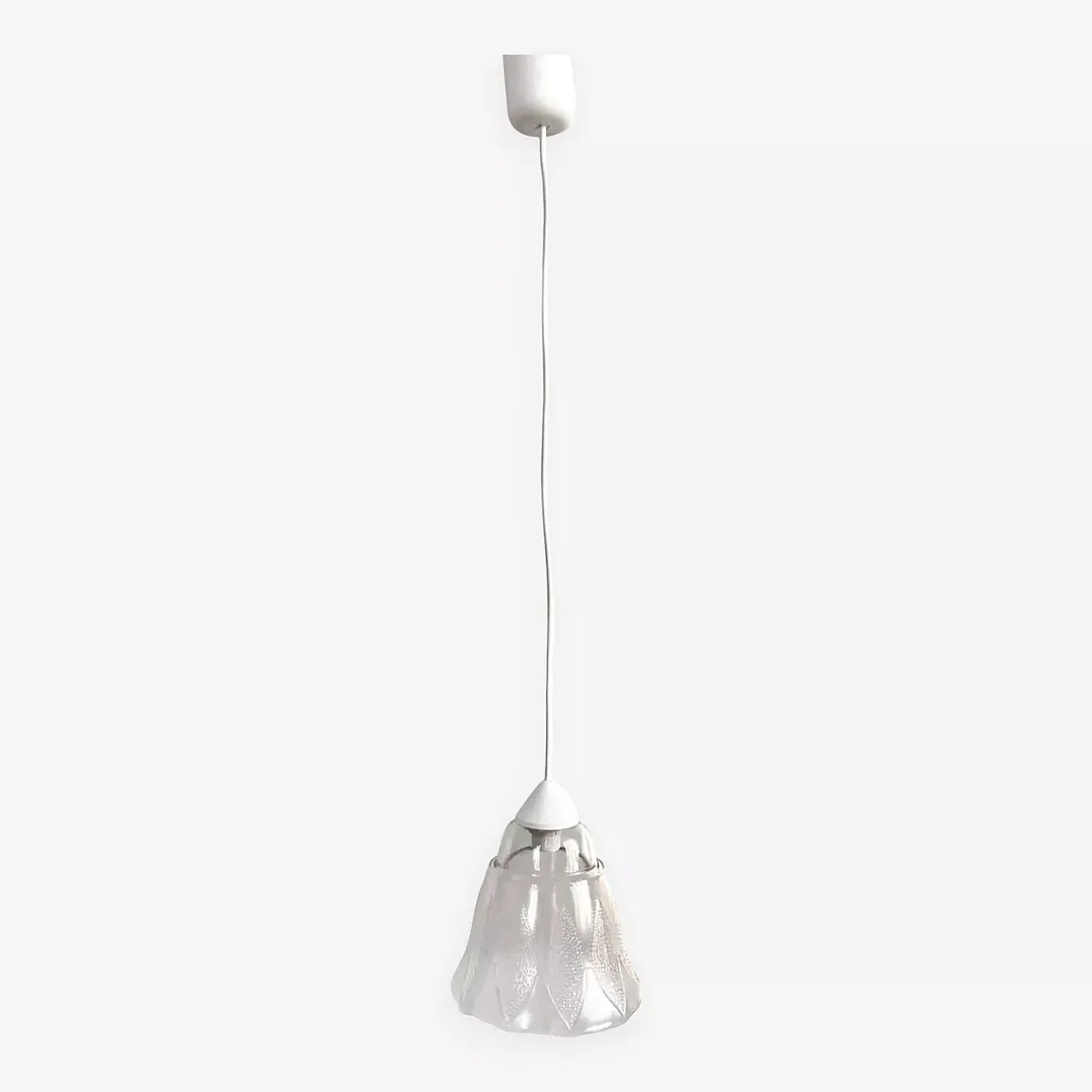 Flower-shaped pendant lamp, Narva Leuchen, 1970s 12