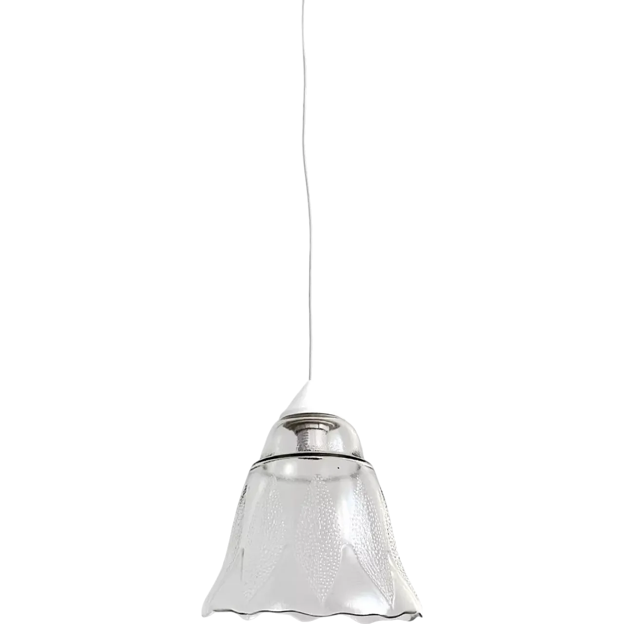 Flower-shaped pendant lamp, Narva Leuchen, 1970s 15