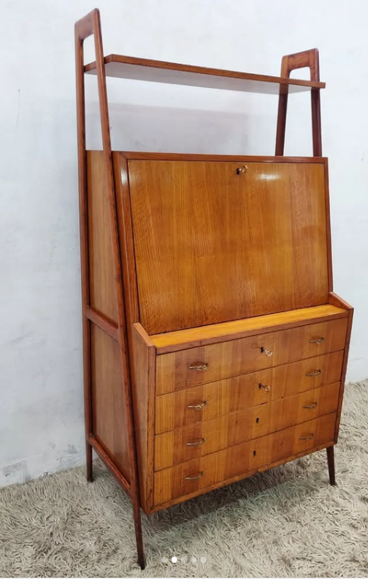 Chest of drawers with oak desk, 1950s 2