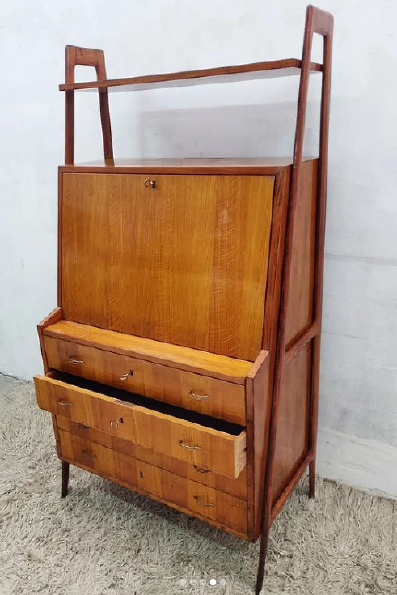 Chest of drawers with oak desk, 1950s 4