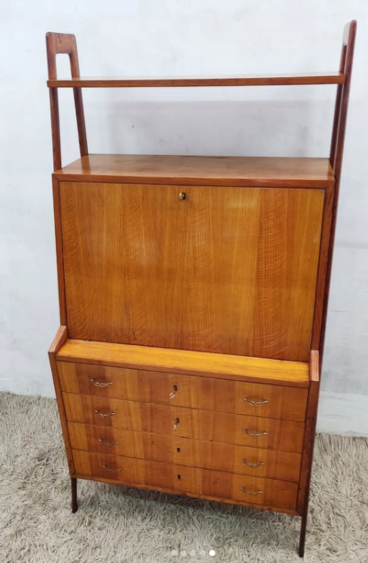 Chest of drawers with oak desk, 1950s 5