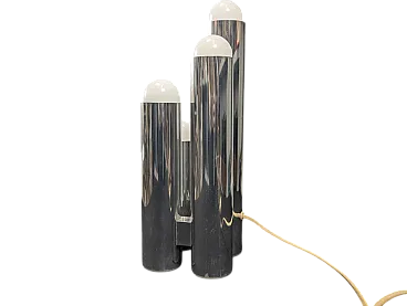 Chrome-plated table lamp attributed to Gaetano Sciolari, 1970s