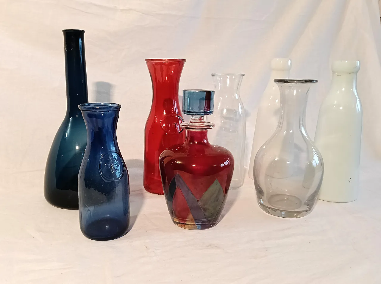 8 decorative bottles, 70s 3