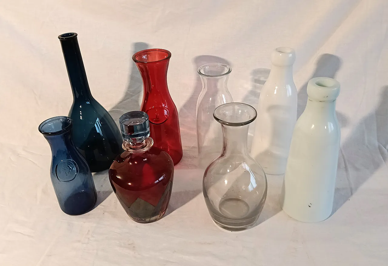 8 decorative bottles, 70s 4