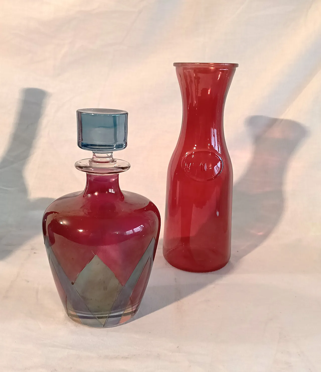 8 decorative bottles, 70s 8