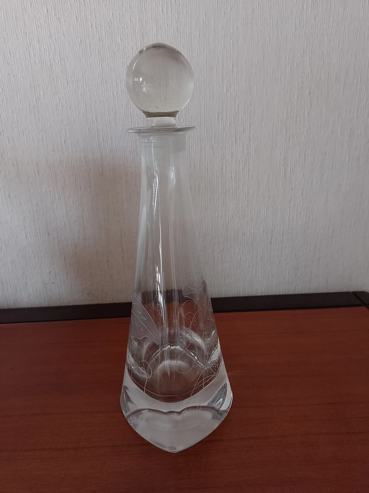 Pair of glass liqueur bottles, 2000s 2