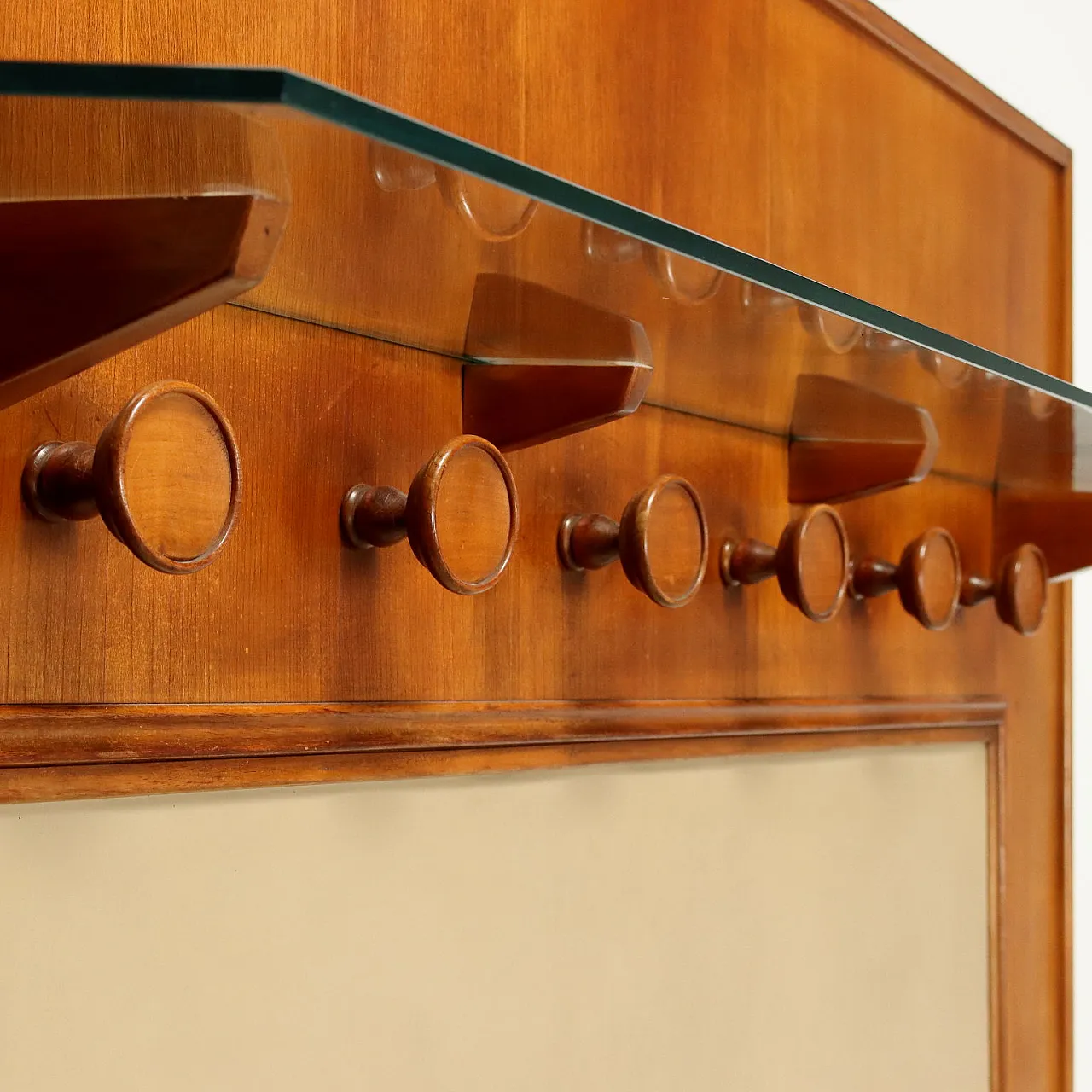 Maple veneer coat rack, mid-20th century 3