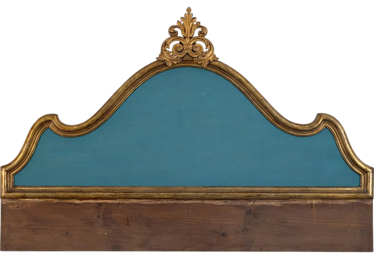 Gilded headboard with Louis XIV style central decoration, 1950s 5