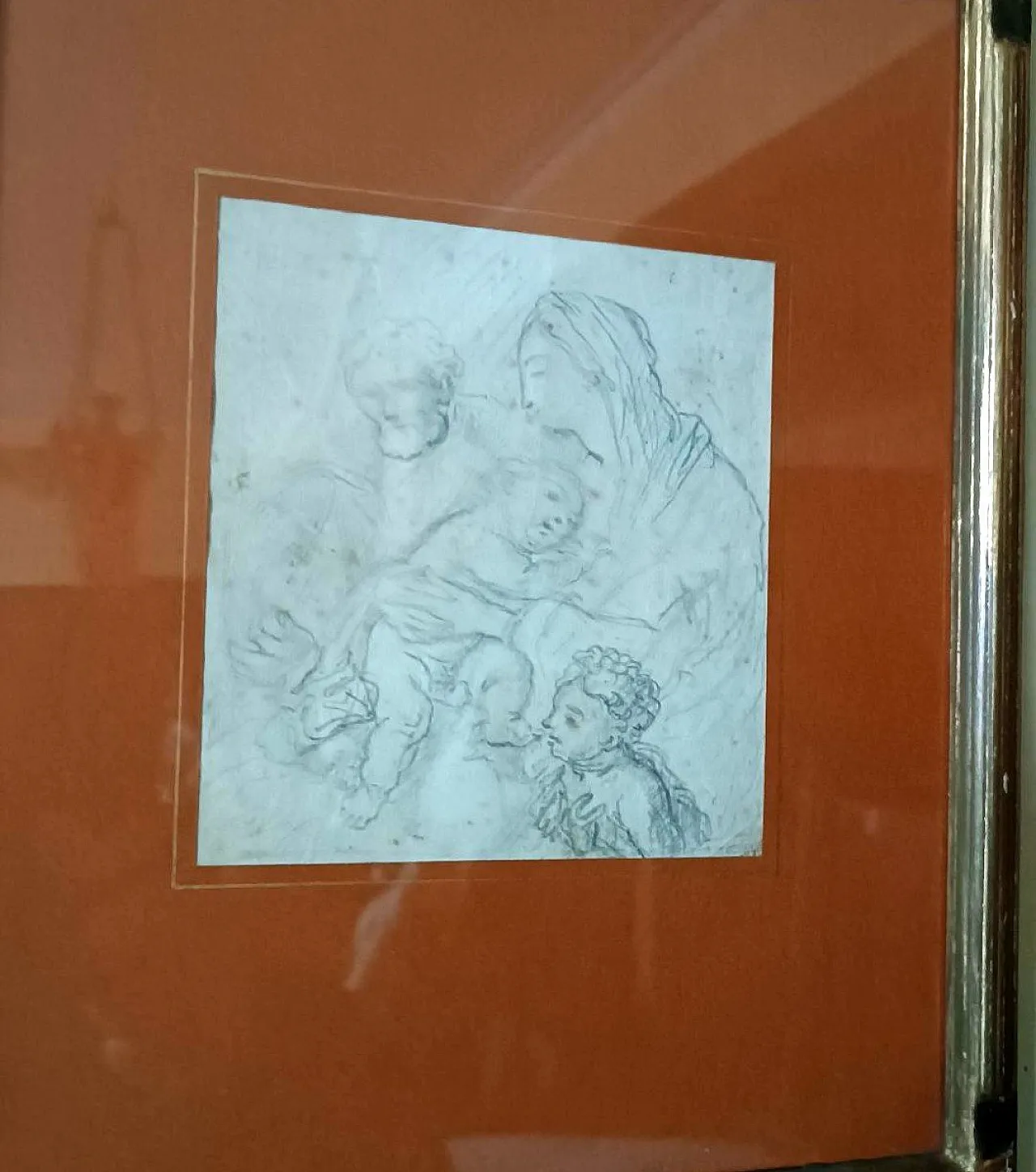 Holy Family, pencil drawing study, 18th century 5