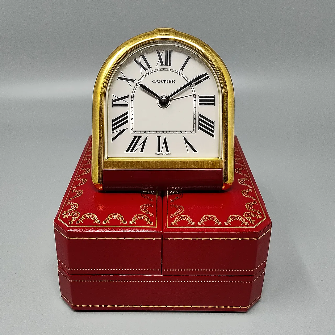 Cartier Romano Alarm Clock Penduclette, 80s 8