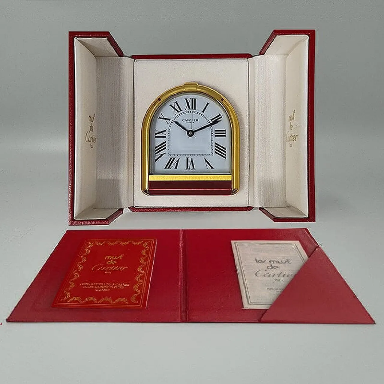 Cartier Romano Alarm Clock Penduclette, 80s 11