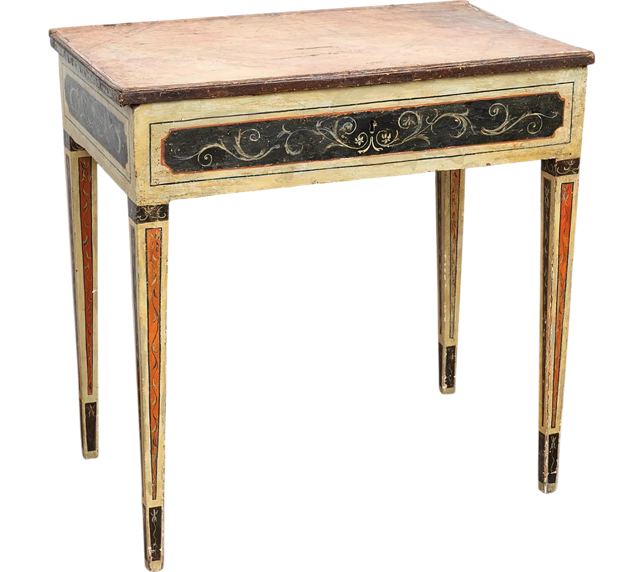 Console Marche in lacquered and painted wood, 18th century 8