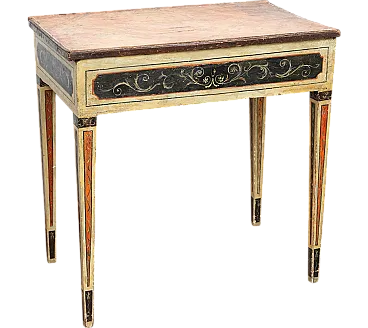 Console Marche in lacquered and painted wood, 18th century