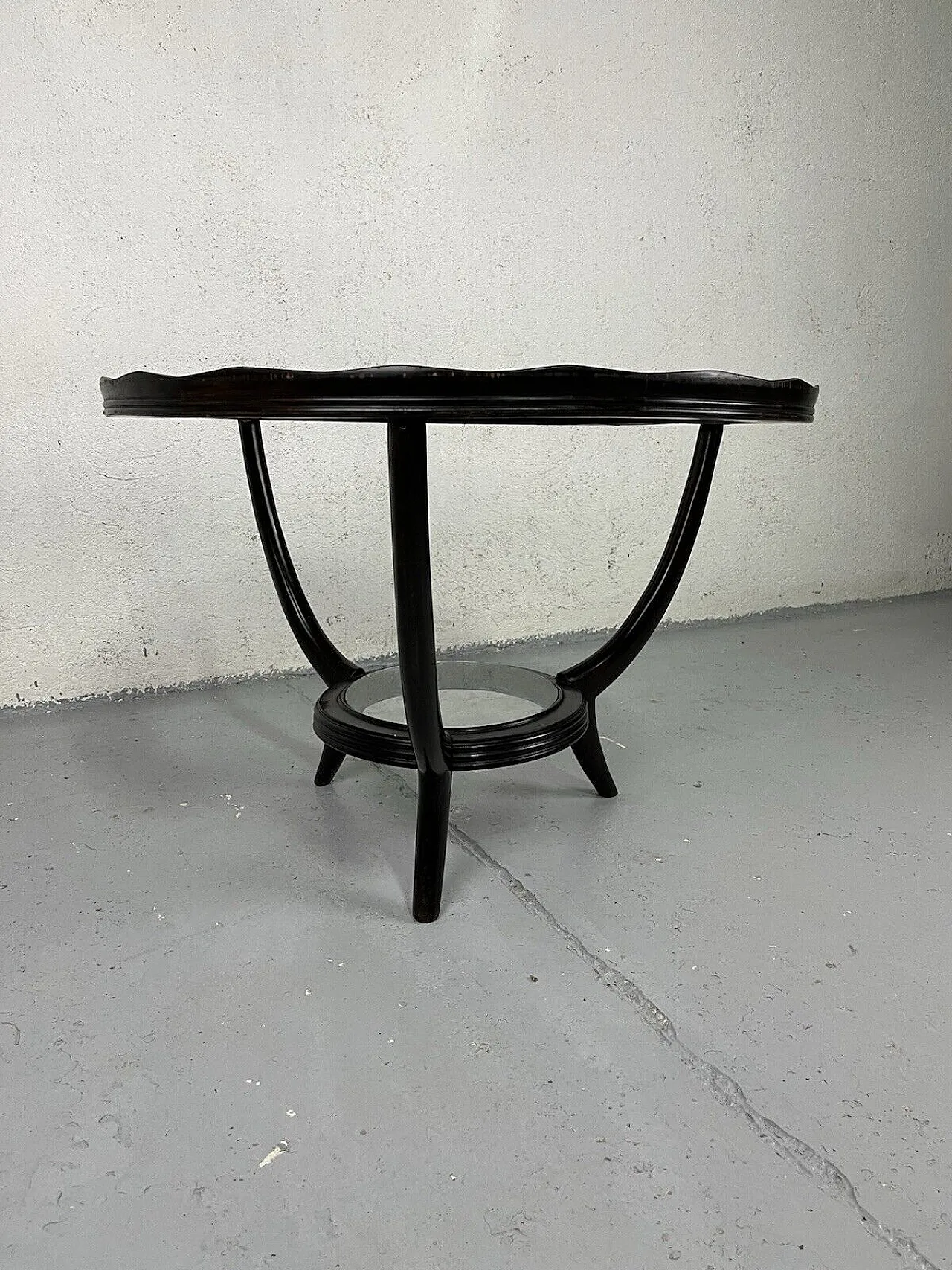 Wood and glass coffee table by Paolo Buffa, 1950s 15