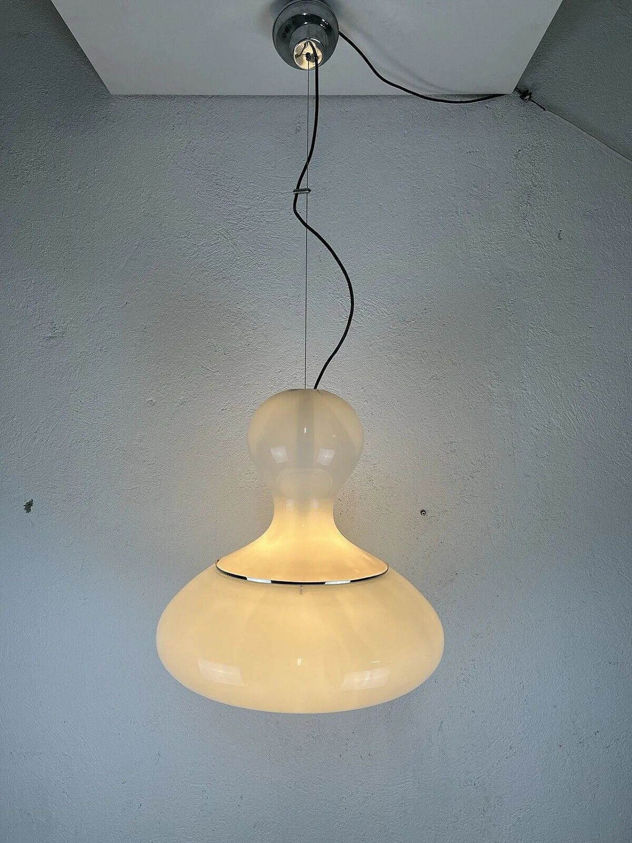 Lampadario in vetro di Murano di Carlo Nason per Mazzega, anni '60 1