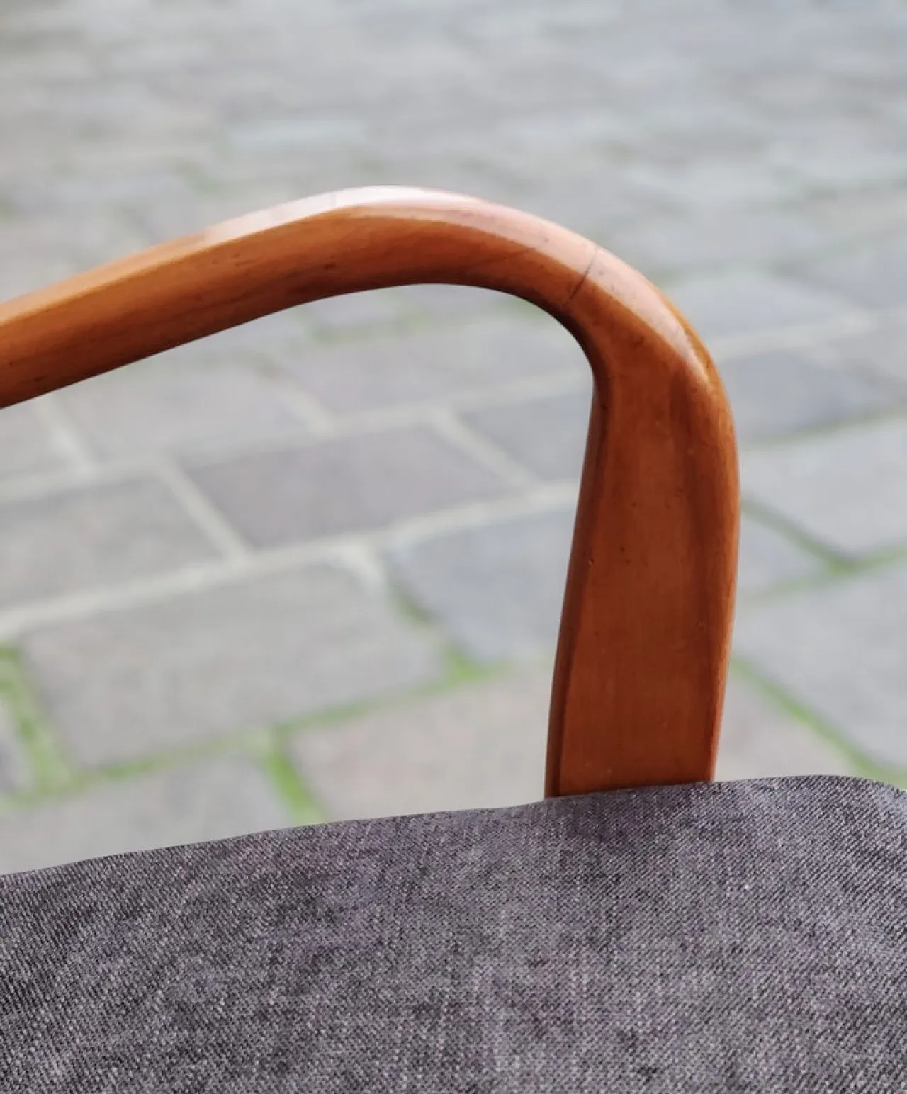 Pair of beech armchairs, 1950s 14