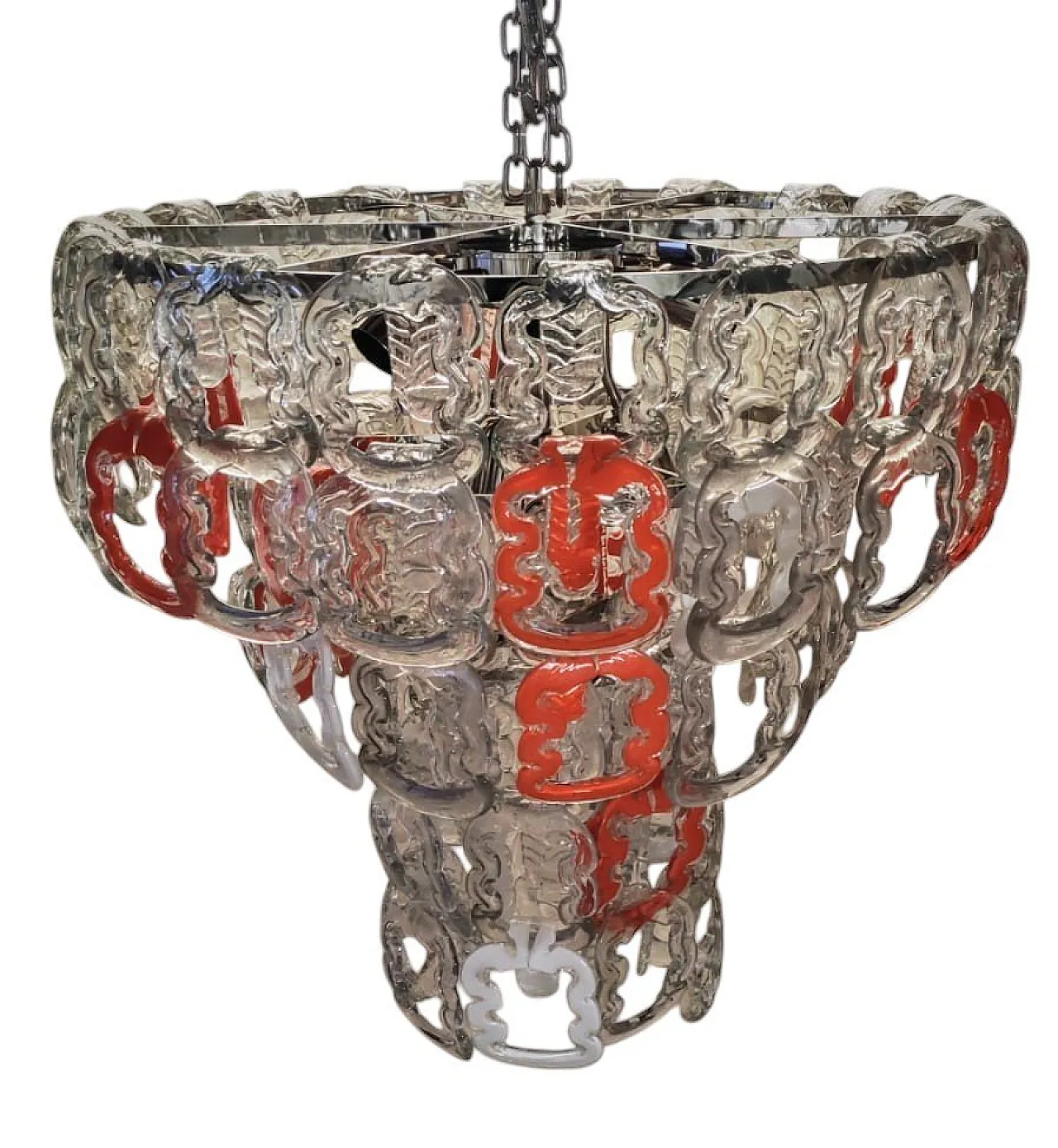 Murano chandelier attributed to Angelo Mangiarotti, 1970s 1