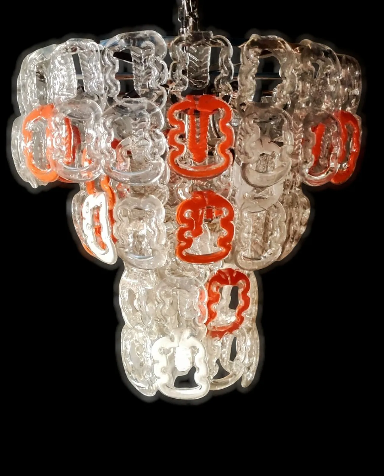 Murano chandelier attributed to Angelo Mangiarotti, 1970s 2