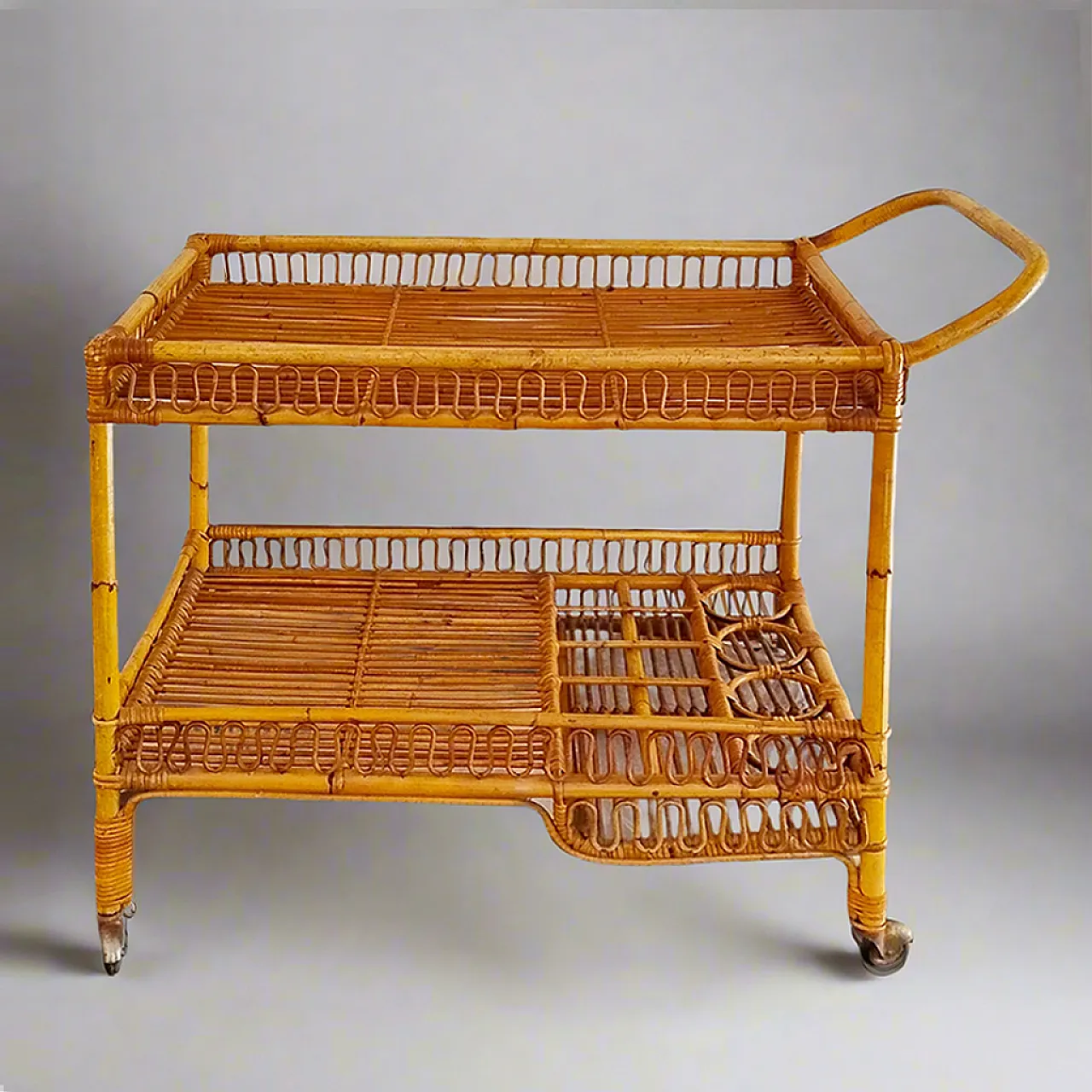 Carrello bar in bambù di Franco Albini, 1960 3