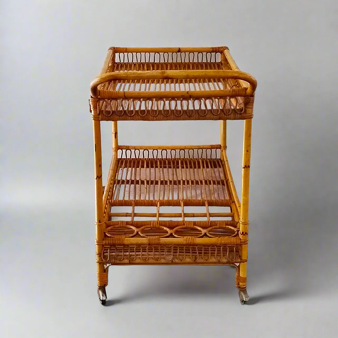 Carrello bar in bambù di Franco Albini, 1960 7