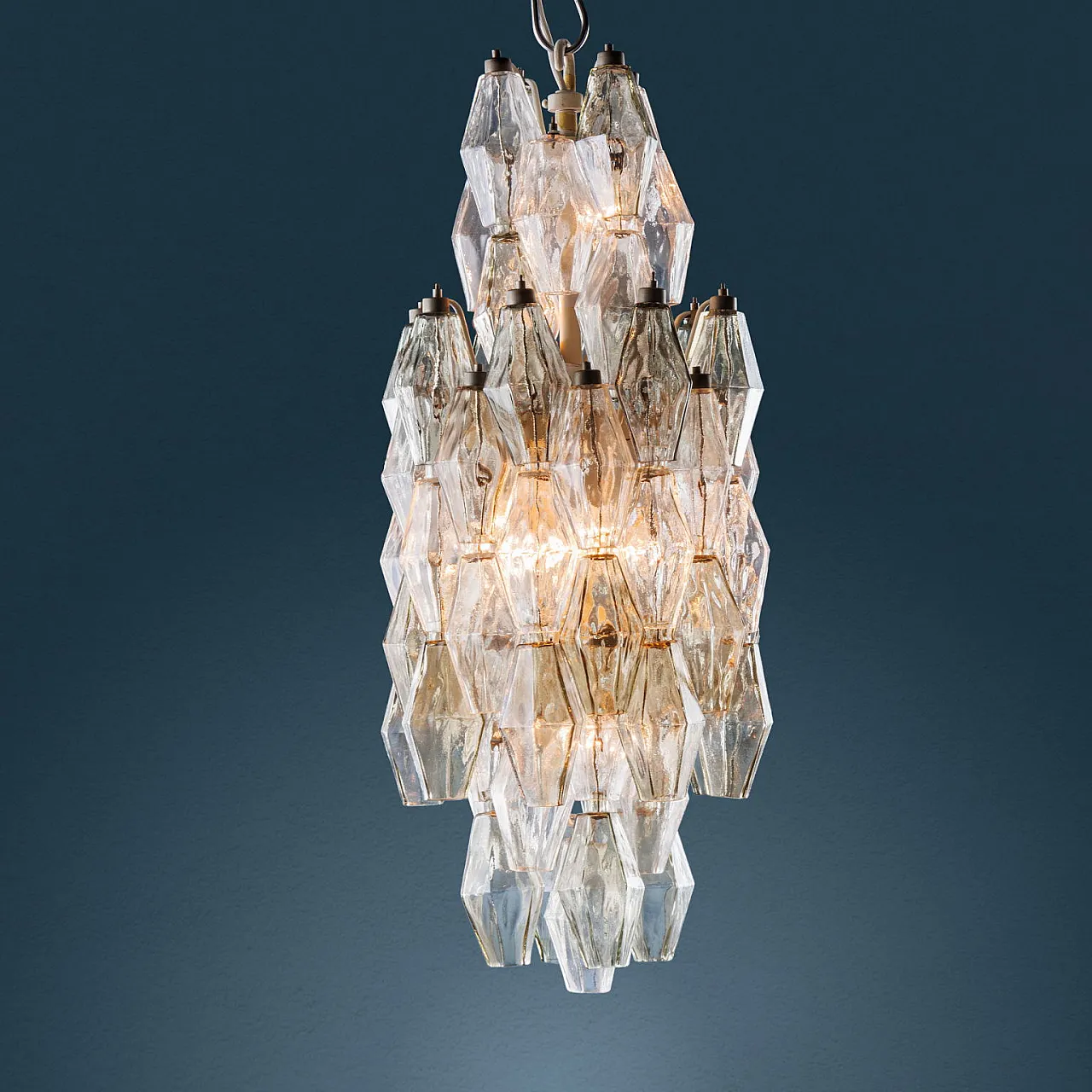 Poliedri ceiling lamp by Carlo Scarpa for Venini, 1960s 1