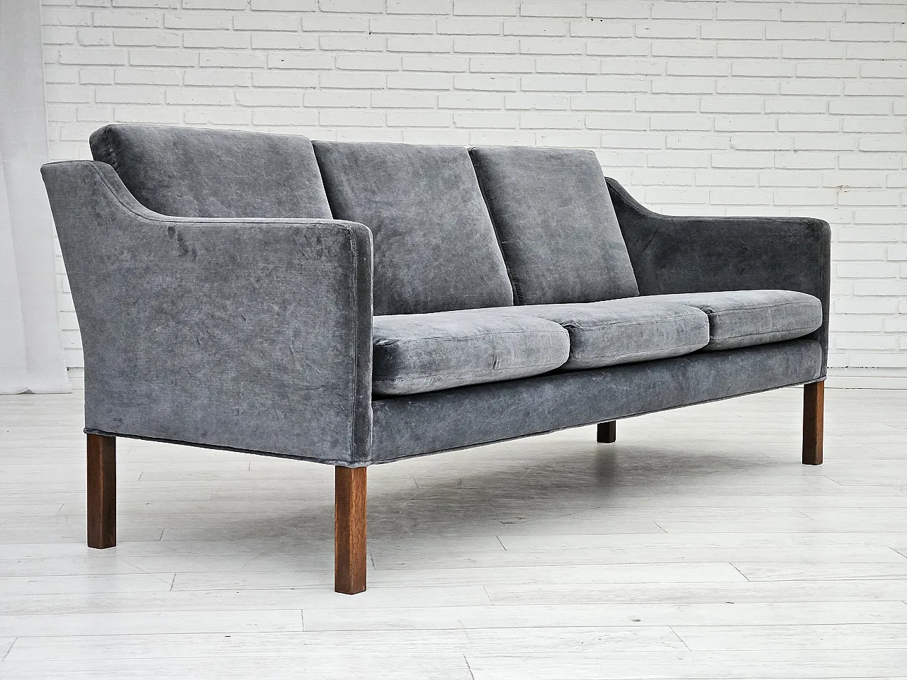 Danish 3-seater sofa model 2523 by Børge Mogensen, 70s 3