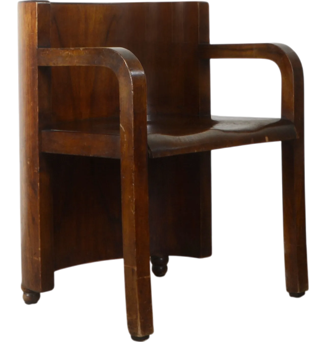 Art Decó unique wooden armchair, 1930s 6