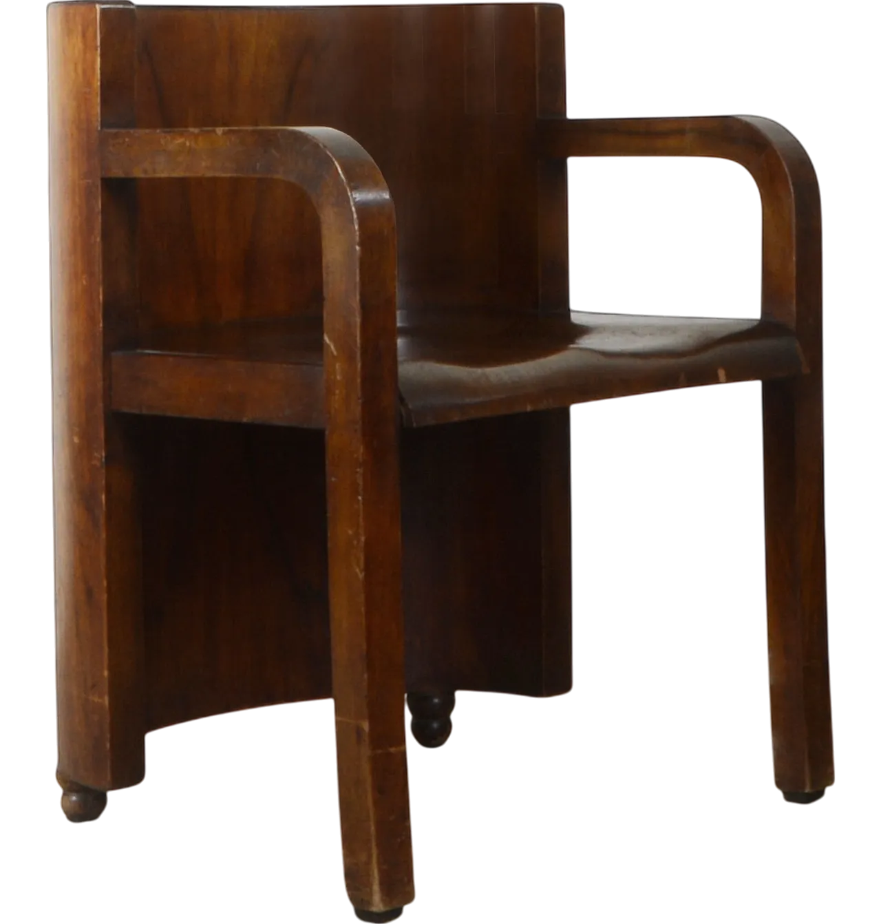 Art Decó unique wooden armchair, 1930s 7