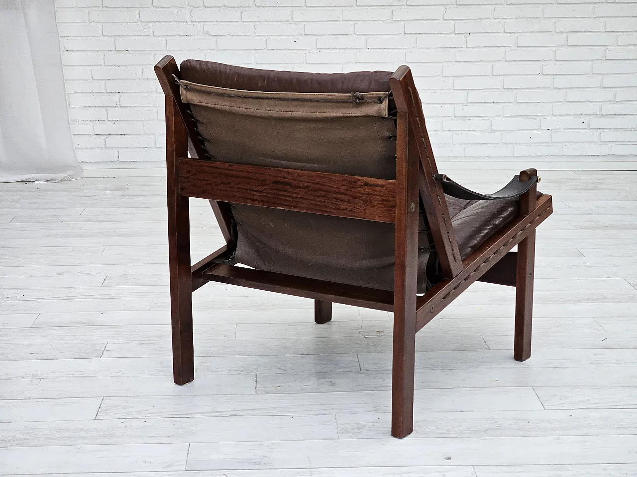 Norwegian chair by Torbjørn Afdal, "Hunter" leather, 70s 11