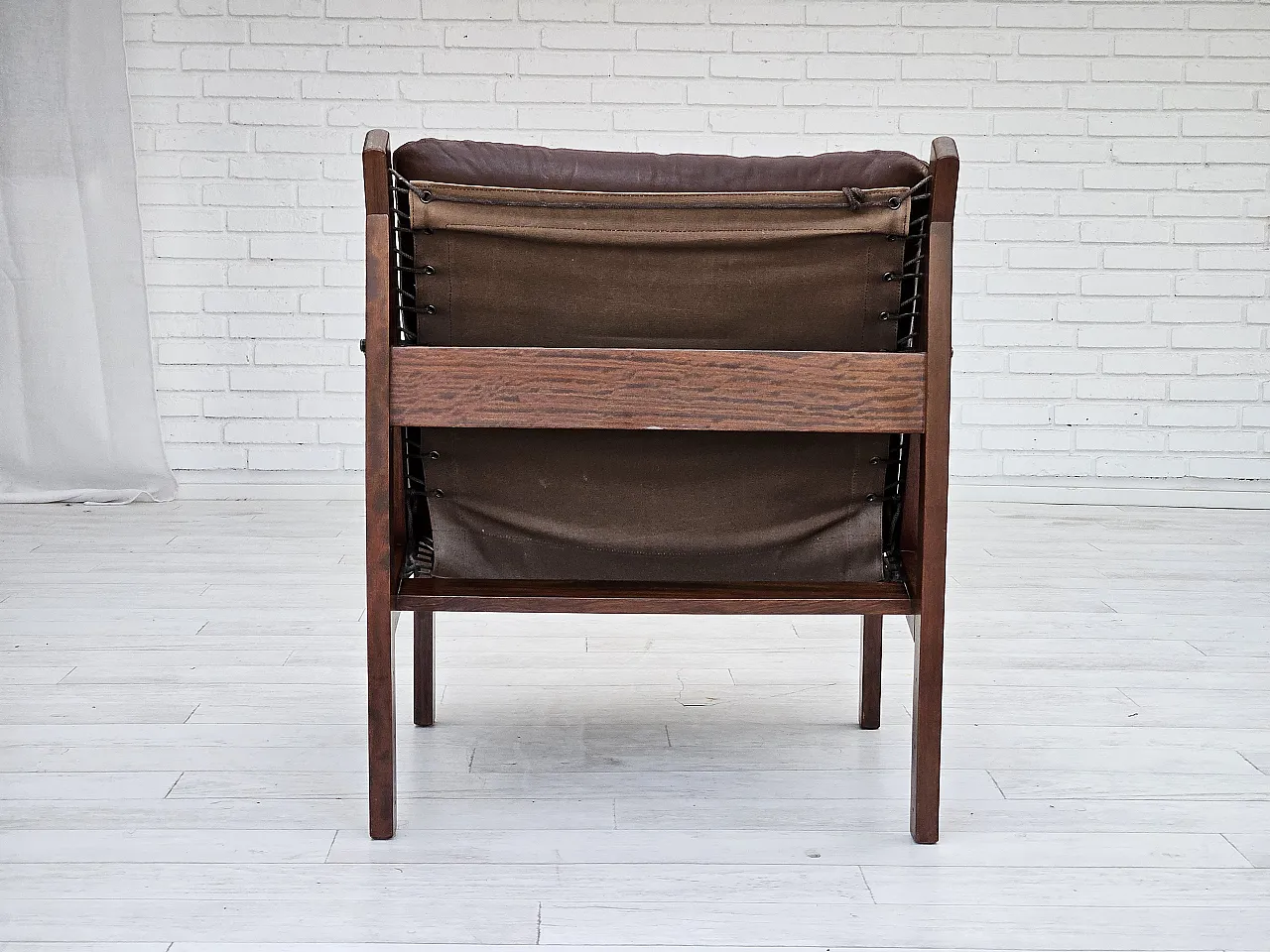 Norwegian chair by Torbjørn Afdal, "Hunter" leather, 70s 13