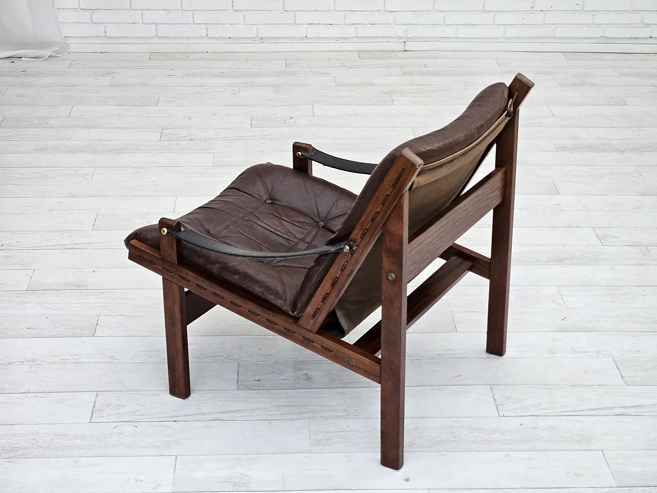 Norwegian chair by Torbjørn Afdal, "Hunter" leather, 70s 14