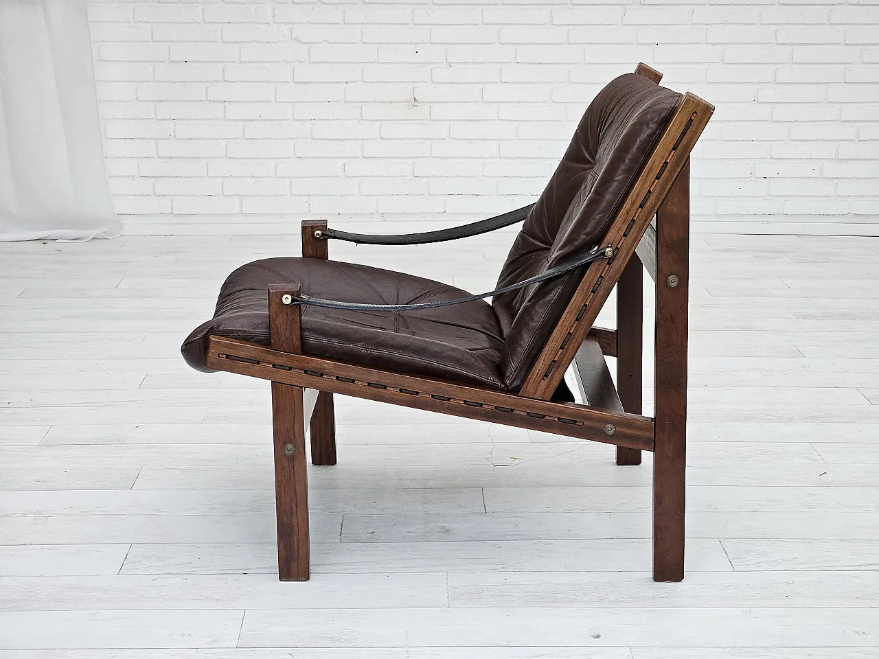 Norwegian chair by Torbjørn Afdal, "Hunter" leather, 70s 16