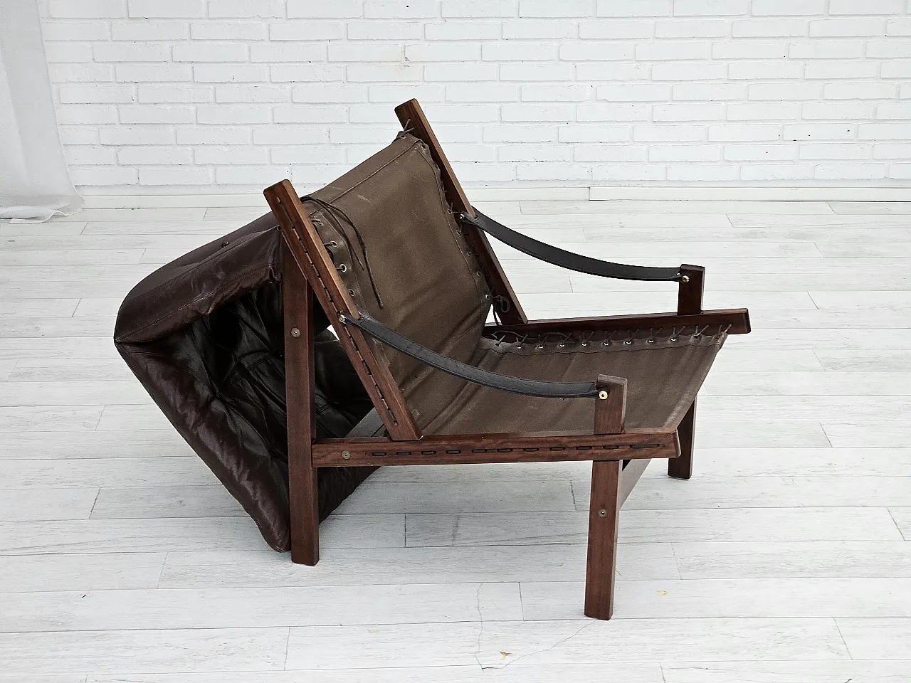 Norwegian chair by Torbjørn Afdal, "Hunter" leather, 70s 19