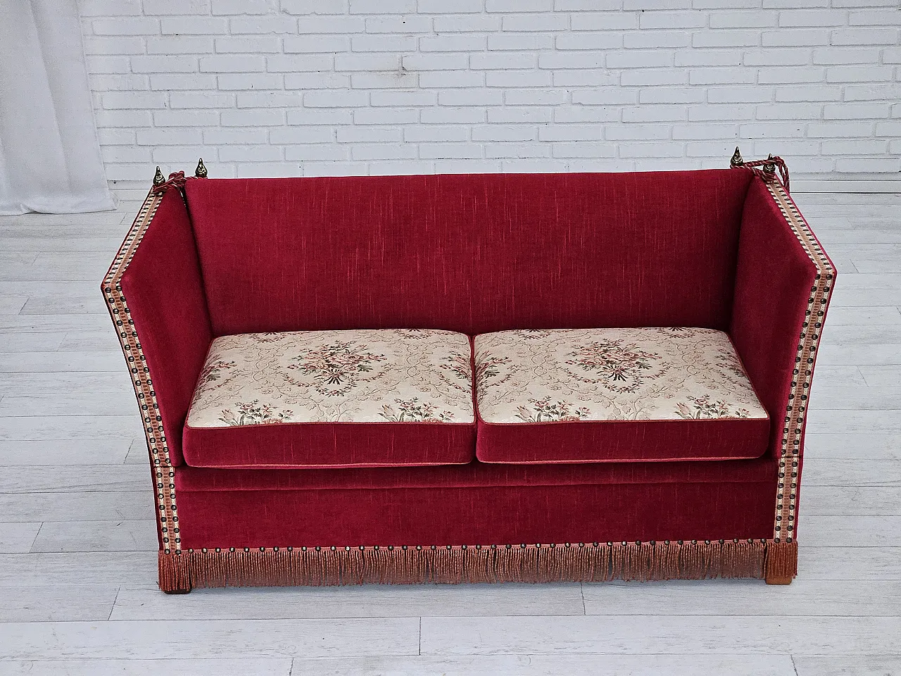 Danish "Spanish" sofa velour, 1970s, 2